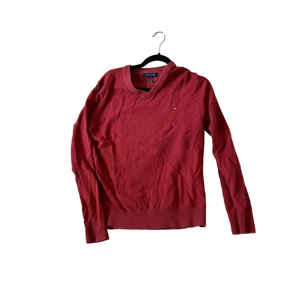 Tommy Hilfiger Red Crewneck Sweater Mens S